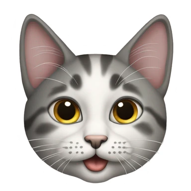 Zwei graue katzen die sich anfauchen sticker