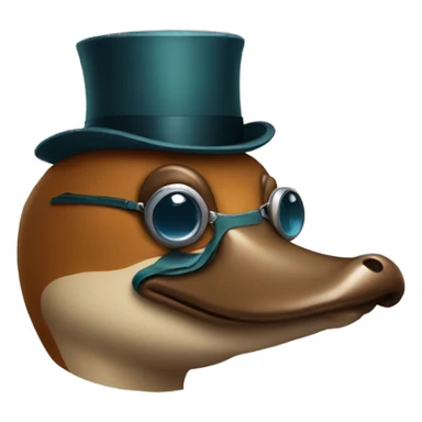 Platypus wearing a monocle  sticker
