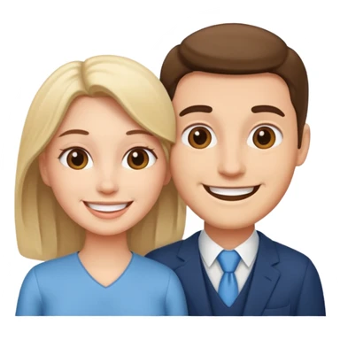 Married couple male and female sticker