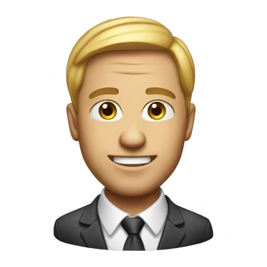 Photorealistic businessman winner sticker
