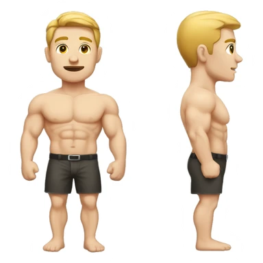 Muscular white male sticker