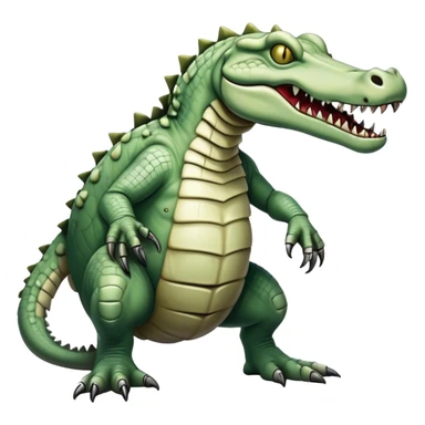 zombie monstrous pale skinned decaying greenish white alligator, vicious, boss monster, body, dirty, undead, quadrapedal sticker