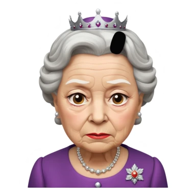 La reine Élisabeth 2 en moche et aigri  sticker