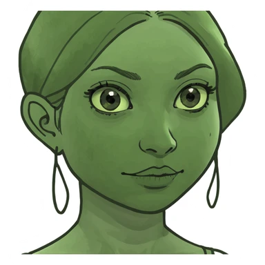 White brunette girl sticker