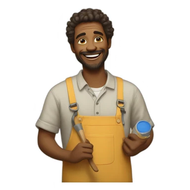 painter Fun, lighthearted, original, carefree, joyful sticker