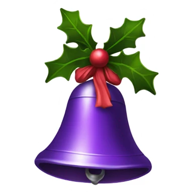 Purple Christmas bells  sticker