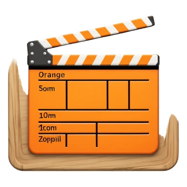 orange striped clapperboard sticker
