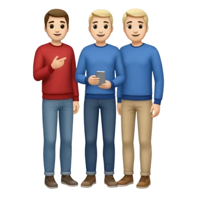 two mans talking full body sticker