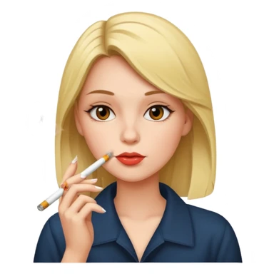 Girl smoking sticker