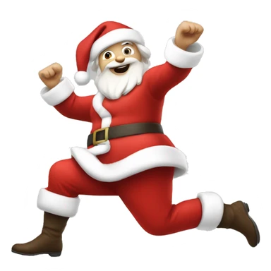 Dancing Caucasian Santa  sticker