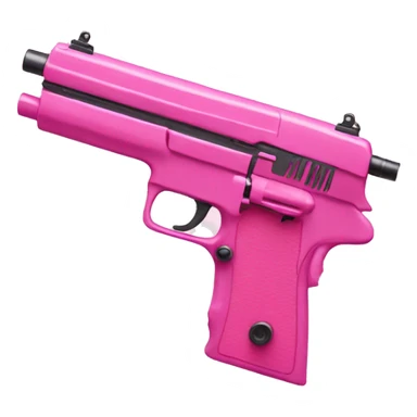 Pink gun sticker