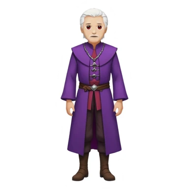 a white haired old man with purple eyes standing, full body, in Targaryen themed clothes, clothes aren't purple  sticker