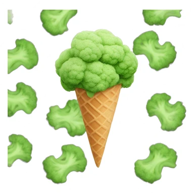 Broccoli ice cream sticker