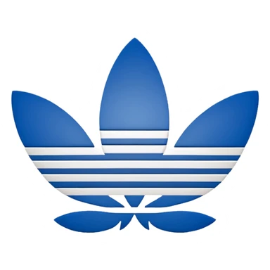 Adidas logo white three lines sticker