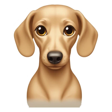 Cream colored dachshund sticker