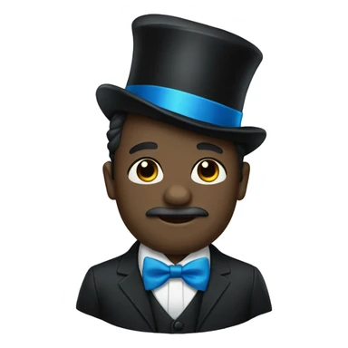 Black labadour with blue bowtie  sticker