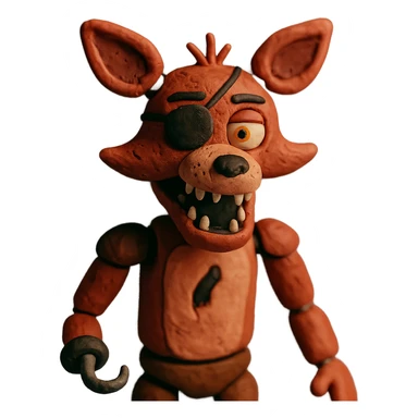 claymation style Foxy from Five Nights at Freddy's sticker