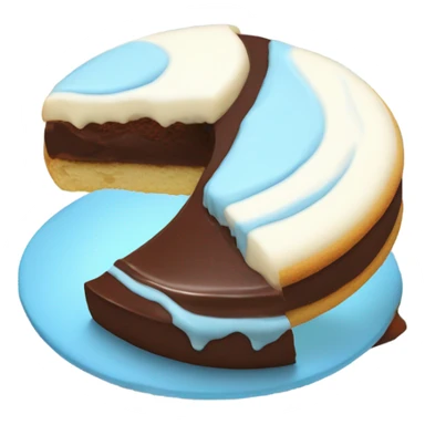 Black and white cookie sticker