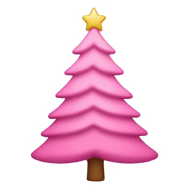 Pink Christmas tree sticker