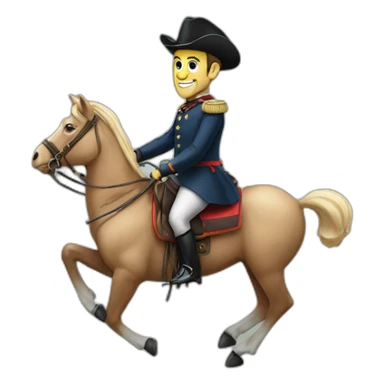 Macron sur un chameau sticker