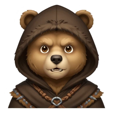 bear warrior with hood sticker