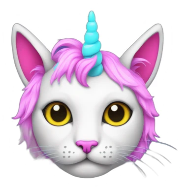 cat unicorn neon sticker