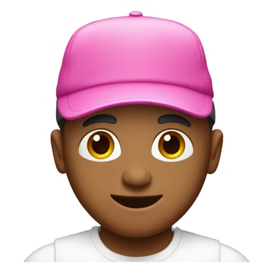 Guy in pink hat and white t-short  sticker