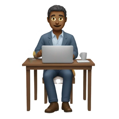 Man typing on keyboard. sticker