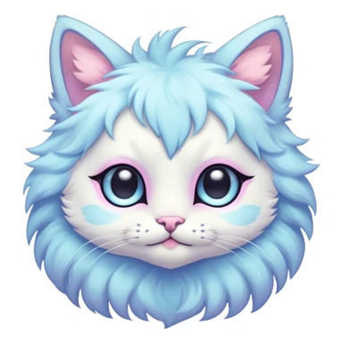 Kawaii bright fantasy ethereal anthro feline fursona animal creature sticker