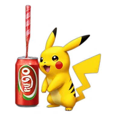 Pikachu qui boit du coca sticker
