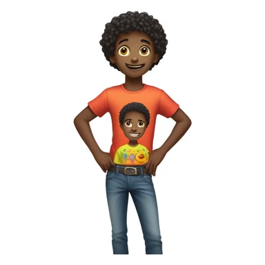A black autistic kid sticker