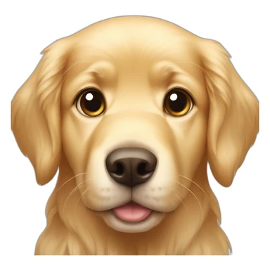 light golden retriever with big eyes sticker