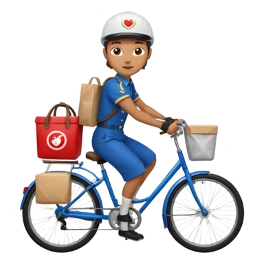 bike food delivery person sticker