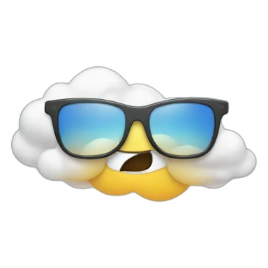 Nuage avec des lunette  sticker