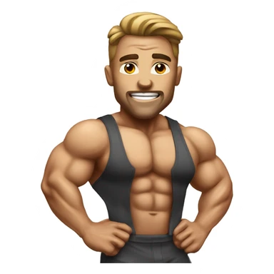 Sigma male Body builder Gym guy having attitude on face sticker