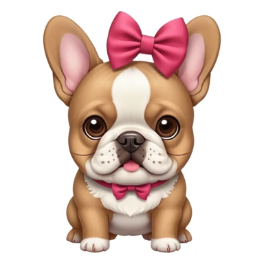 french bulldog with bow sticker
