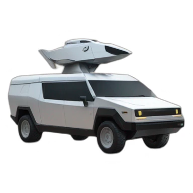 spaceX Falcon Cybertruck sticker