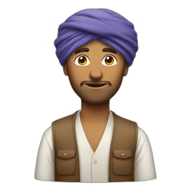 A man standing wearing a turban sticker