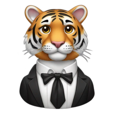 Tiger in a tuxedo sticker