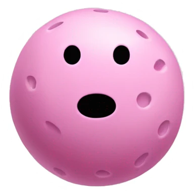 light pink pickle-ball ball, no face sticker