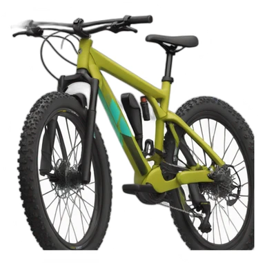 mountain bike in #000575 and #a0febf colors sticker