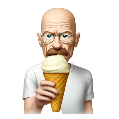 Walter White licking ice cream cone sticker