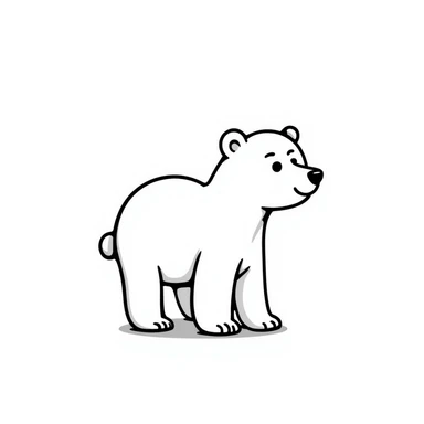 Polar bear sticker