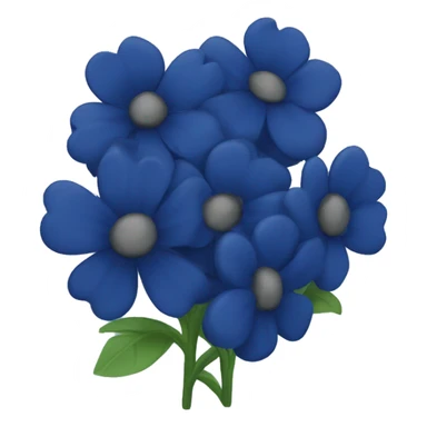 bunch of dark blue flowers sticker