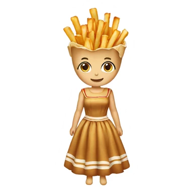 Poutine with a dress sticker