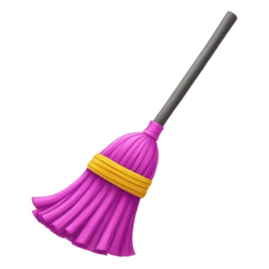 Broom against pink wand crossing each other sticker