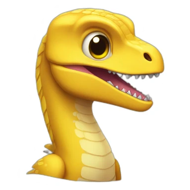 cute yellow velociraptor sticker