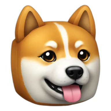 shiba as a dice sticker