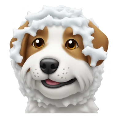 Dog eating snow sticker