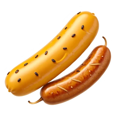 one mustard sausage  sticker